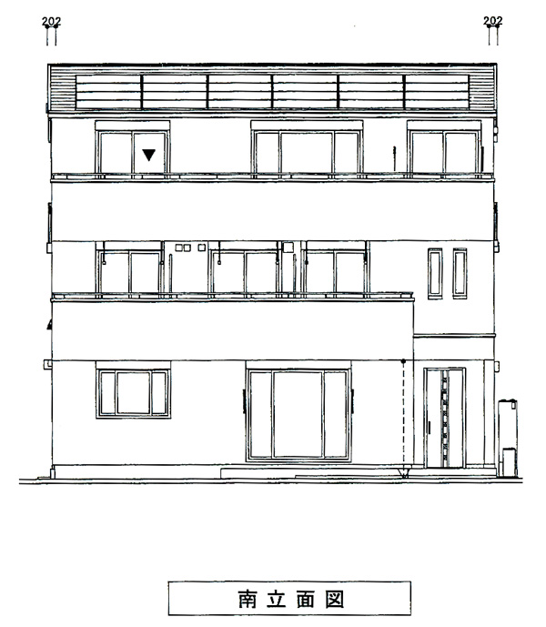 南立面図