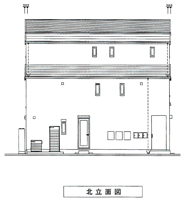 北立面図